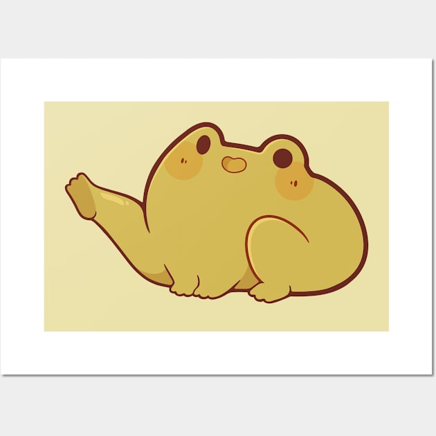 Frog with legs Wall Art by Rihnlin